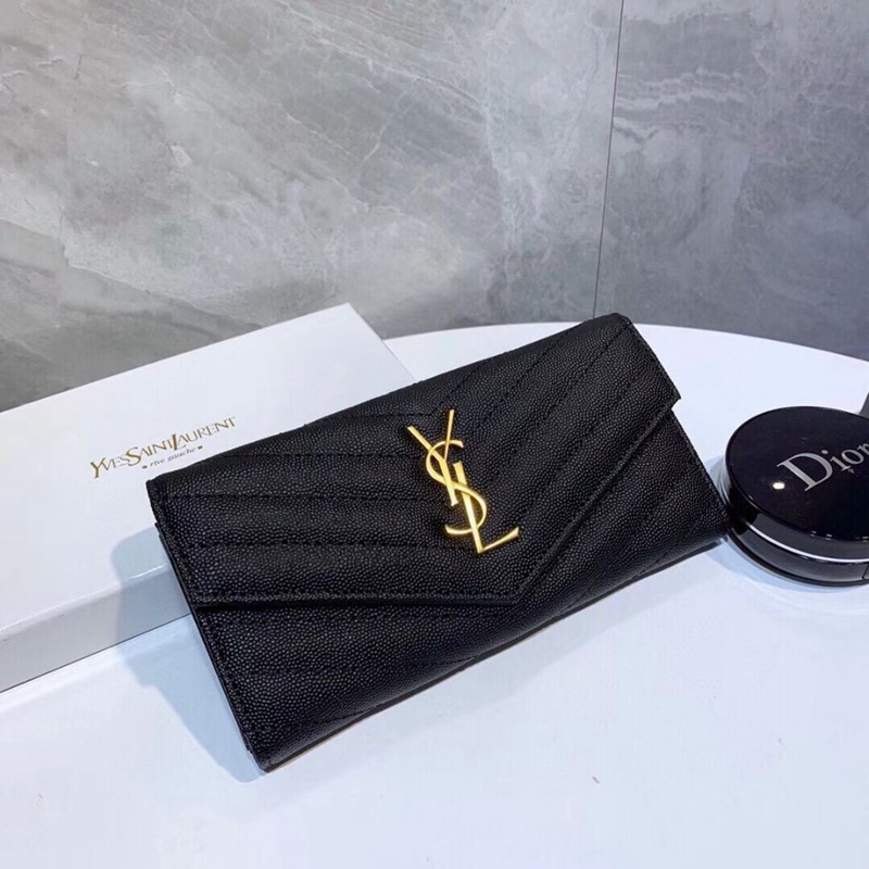 イブサンローラン 長財布 設計簡潔 経典ロゴ ファッション レデイース愛用